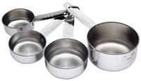 KitchenCraft Maatbekerset van roestvrij staal in zilver, 4-delig, 12 x 17 x 22 cm, 4 stuks