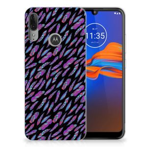 Motorola Moto E6 Plus TPU bumper Feathers Color