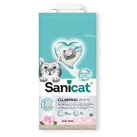 Sanicat Clumping White Rose Petal kattenbakvulling 2 x 8 liter - thumbnail