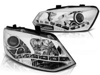 Tuning-Tec Koplampen dagrijlicht voor VW POLO 6R 09-03 14 DRL CHROOM