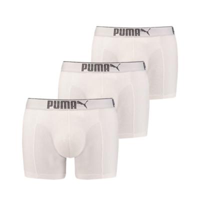 Puma 3-Pack Lifestyle Sueded Cotton Boxershort White Puma 3-Pack Lifestyle Sueded Cotton Boxershort White