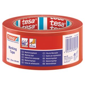 Markeringstape Tesa 60760 PVC 50mmx33m rood