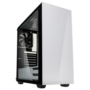 Kolink STRONGHOLD WHITE Midi-tower PC-behuizing Wit, Zwart 2 voorgeïnstalleerde ventilators, Zijvenster, Stoffilter