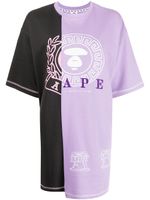 AAPE BY *A BATHING APE® robe à logo imprimé - Violet