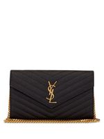 Saint Laurent pochette Cassandre à plaque logo - Noir