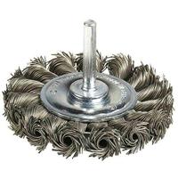 Ironside 243014 Schijfborstel 75mm 0,5mm Geknoopt met 6mm schaft, Multi-Colour