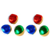 6x Metallic jongleerballetjes/ballengooi ballen - Jongleervoorwerpen