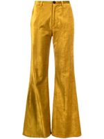 Forte Forte pantalon évasé à taille mi-haute - Jaune