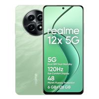 realme 12 x 5G smartphone 6 + 128 GB, 50 MP AI-camera, 5G Dual SIM Dual Standby, TÜV SÜD 48-Month Fluency Protection, 120Hz Eye Comfort Display, 360° NFC, 5000mAh batterij, vedergroen (geen adapter)