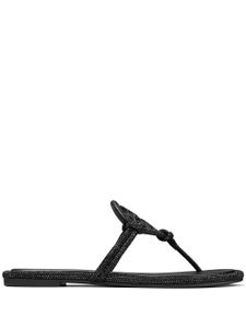 Tory Burch Miller crystal-embellished slides - Noir