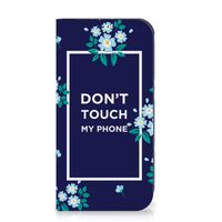 iPhone 15 Pro Max Design Case Flowers Blue DTMP - thumbnail