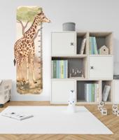 Muursticker - Hoogtemaat / Giraffe - thumbnail