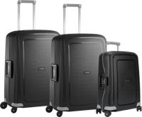 Samsonite S'cure Spinner 69+55+69cm Black kofferset - thumbnail