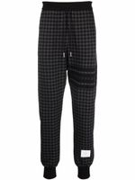 Thom Browne pantalon de jogging à motif pied-de-poule - Noir