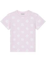 Dolce & Gabbana Kids t-shirt en coton à logo DG - Rose