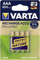 Varta AAA Recycled batterijen - 800mAh - Oplaadbaar - 4 stuks - thumbnail