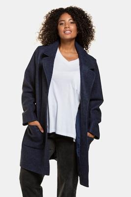 Ulla Popken Mantel, knoopsluiting, 2 zakken, volledig gevoerd - Grote Maten