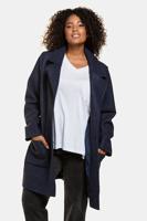 Ulla Popken Mantel, knoopsluiting, 2 zakken, volledig gevoerd - Grote Maten