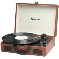 Denver Platenspeler - Ingebouwde Speakers - Incl. PC Software - Auto-stop - Retro - VPL120 - Bruin