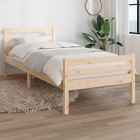 Bedframe massief hout 90x200 cm