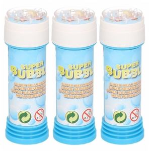 3x Flesjes/busjes bellenblaas 50 ml gekleurd flesje   -