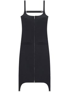 Courrèges robe longue à bretelles - Noir