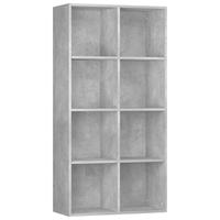 vidaXL Boekenkast/dressoir 66x30x130 cm spaanplaat betongrijs