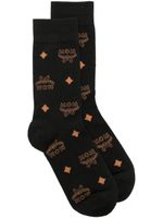 MCM chaussettes à logo imprimé - Noir