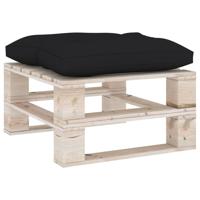 vidaXL Vloerpalletkussen 60x61x10 cm zwart