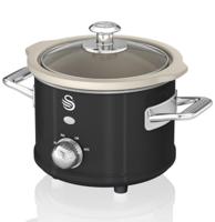 Swan Retro Slow Cooker - 1.5L - Zwart