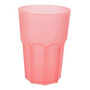 Drinkbekers - 1x stuks - onbreekbaar kunststof - rood - 480 ml