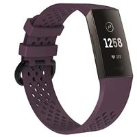 By Qubix - Compatible met Fitbit Charge 3 - Fitbit Charge 4 sport bandje - Maat: Large - Paars - Compatible fitbit bandje