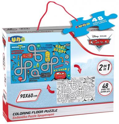 Luna puzzel Cars jongens 90 cm karton 48 stukjes