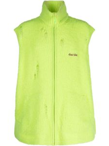 Doublet gilet nervuré à logo brodé - Vert