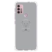 Motorola Moto G30 | G20 | G10 Stevig Bumper Hoesje Grijs Baby Olifant - thumbnail