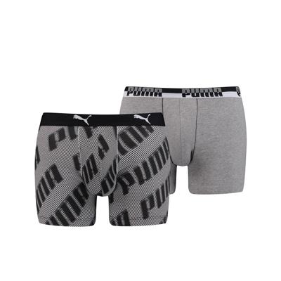 Puma basic boxer AOP black 2-pack-XL