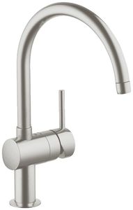 Grohe Minta keukenmengkraan met draaibare C-uitloop supersteel