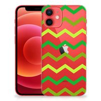 iPhone 12 Mini TPU bumper Zigzag Groen - thumbnail