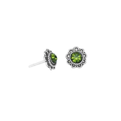 Zilveren Oorstekers Flor Groen Zirkonia - 925 Sterling Zilveren Oorstekers Flor Groen Zirkonia - 925 Sterling