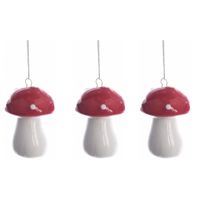 4x stuks kerstboom decoratie paddenstoelen 4 cm type 1