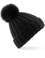 Beechfield CB413 Verbier Faux Fur Pop Pom Chunky Beanie