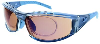 Jill Sport sportzonnebril unisex rechthoekig cat. 3. blauw/bruin