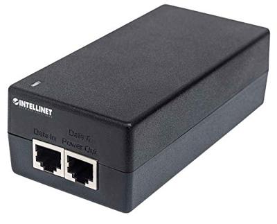Intellinet Gigabit Ultra PoE+ injector (1 x 60 watt poort, IEEE 802.3bt en IEEE 802.3at/af-conform, kunststof behuizing) zwart 561235