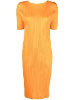 Pleats Please Issey Miyake robe plissée Monthly Colours May à coupe mi-longue - Orange