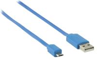 Valueline VLMP60410L1.00 USB 2.0 adapterkabel (Astekker naar micro-B-stekker, 1m) blauw