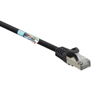 Renkforce RF-4732884 RJ45 Netwerkkabel, patchkabel CAT 5e F/UTP 5.00 m Zwart Snagless 1 stuk(s)