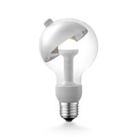 Design LED Lichtbron Move Me - Zilver - G80 Sphere LED lamp - 8/8/13.7cm - Met verstelbare diffuser via magneet - geschikt voor E27 fitting - 3W 220lm 2700K - warm wit licht