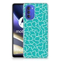 Motorola Moto G51 5G Hoesje maken Cracks Blue