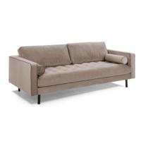 3-zitsbank Debra taupe  velvet 222 cm