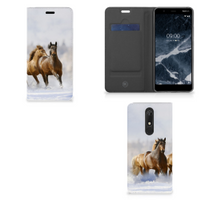 Nokia 5.1 (2018) Hoesje maken Paarden - thumbnail